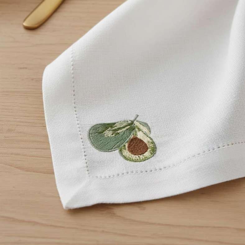 Pan Home Avocado Embroidered Napkin Set for Home - Image 2