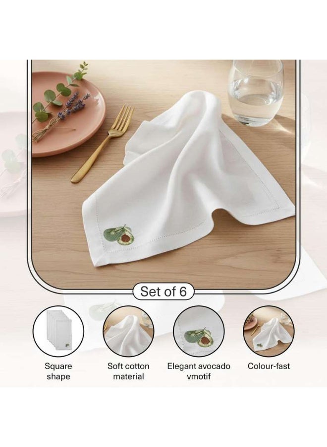 Pan Home طقم مناديل مطرزة بالأفوكادو للمنزل - Image 4