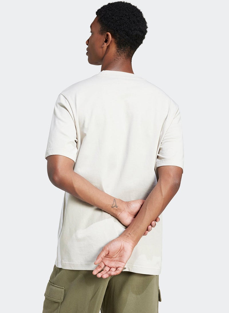 Adidas Essential 3 Stripe T-Shirt - Image 2