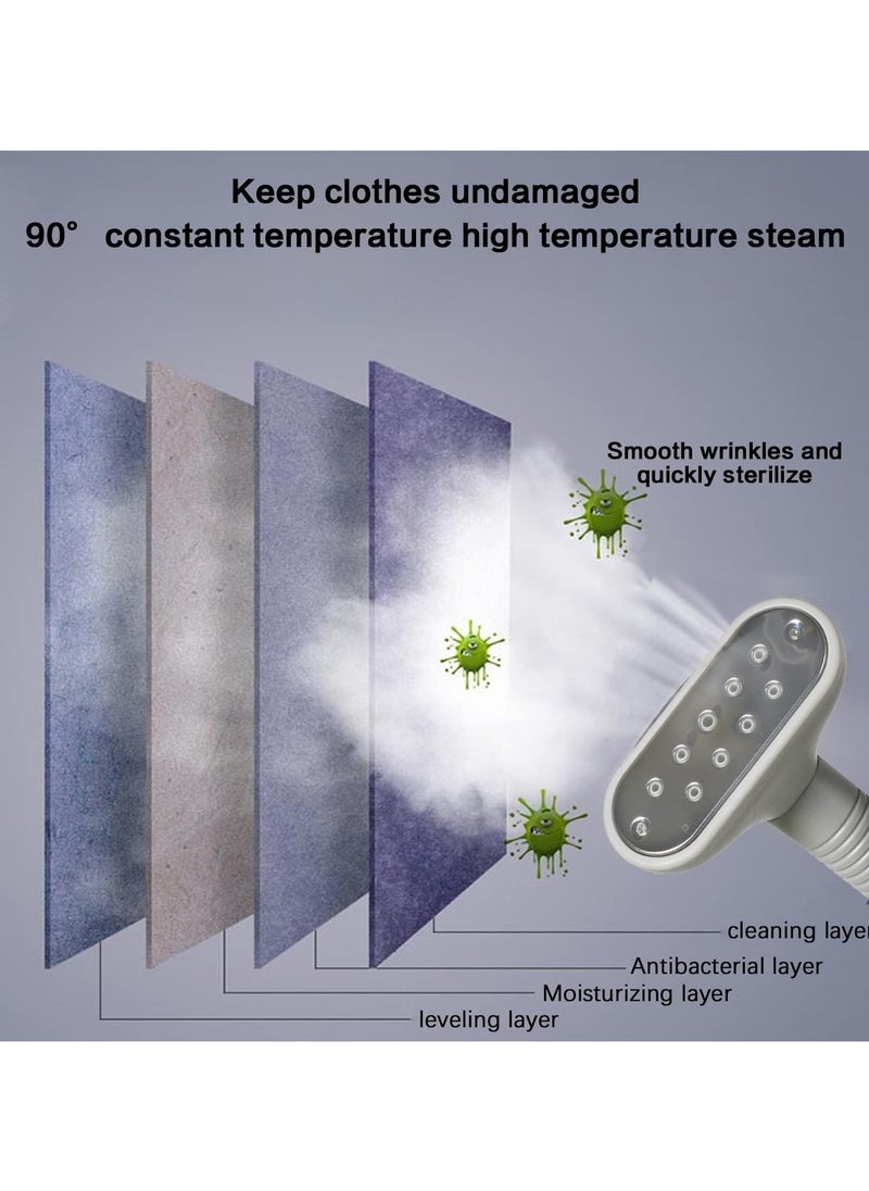MOSH - 2000W Vertical Clothes Garment Steamer | Height Adjustable Steamer with Built-in Ironing Board, 40-Second Fast Heat-Up, Heat-Insulated Steam Hose – Powerful & Efficient Wrinkle Removal - Image 1