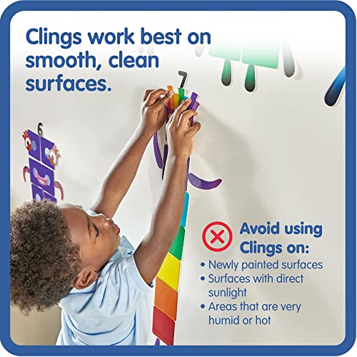 hand2mind Numberblocks Reusable Clings, Numberblocks Characters Decals, Classroom Supplies for Teachers Elementary, Numberblocks Decorations, Removable Decals, Math Gifts for Teachers - Image 2