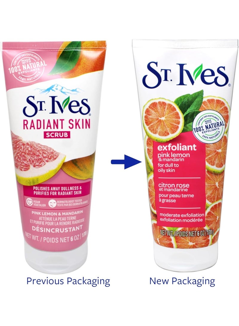 ST. Ives Radiant Skin Pink Lemon and Mandarin Orange Scrub 6oz /170g - Image 4