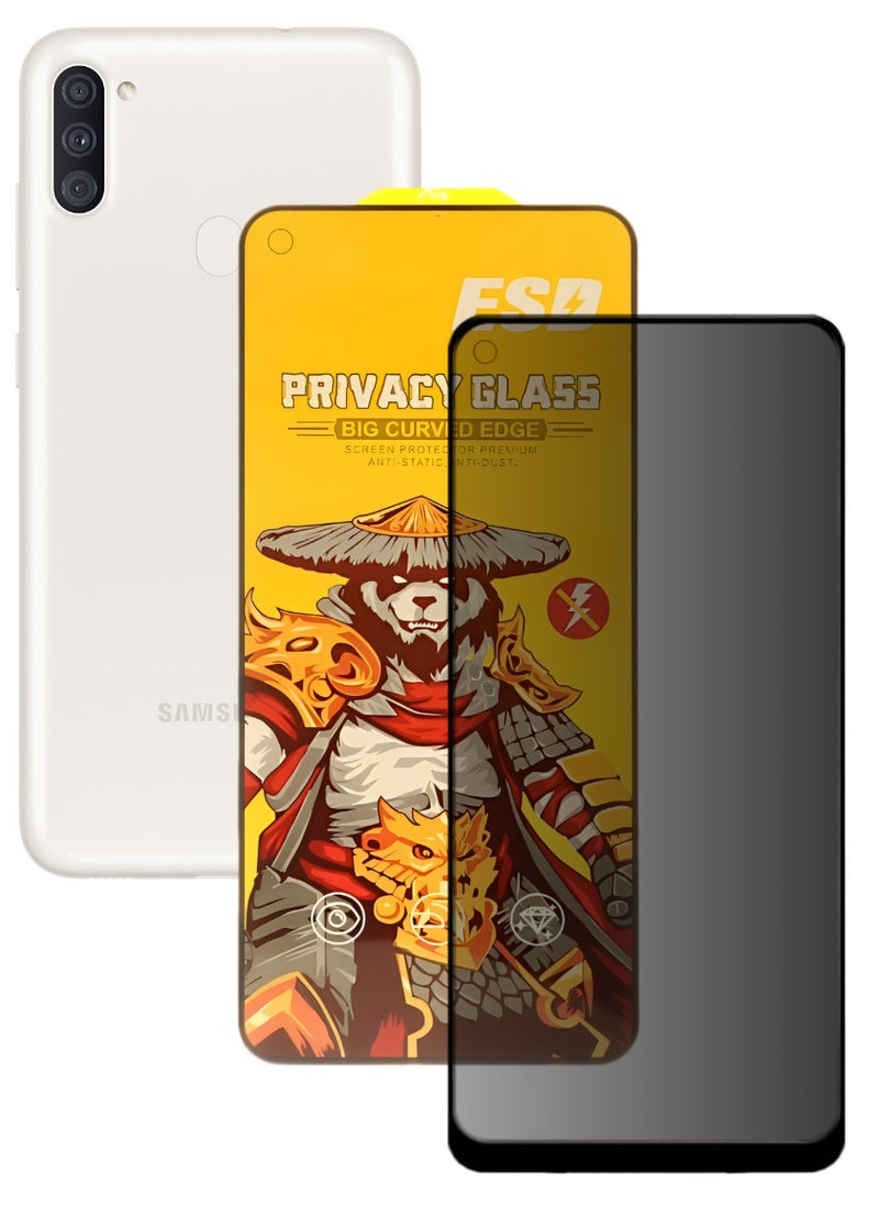 ESD Tempered Dustproof Privacy Glass Screen Protector Compatible For Samsung Galaxy A11 - Image 1
