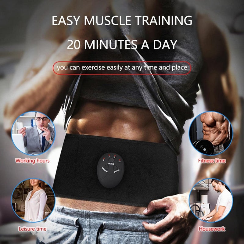 klarako ABS Trainer Muscle Stimulator, Stomach Toner Stimulator Belt Abdominal Exerciser Toning Belt Arm Leg Trainer Fitness Training Gym Workout for Women - Image 5