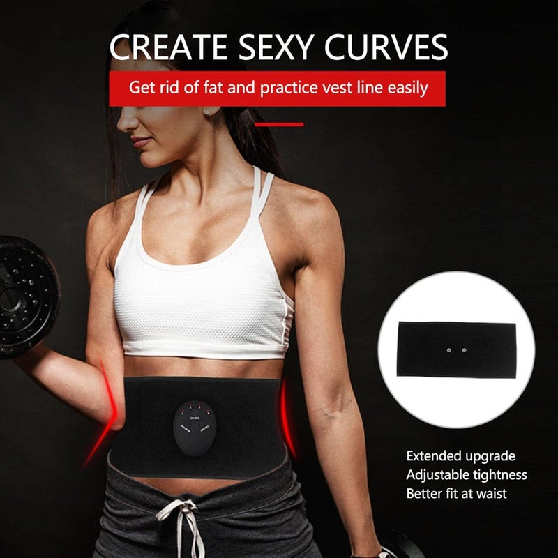 klarako ABS Trainer Muscle Stimulator, Stomach Toner Stimulator Belt Abdominal Exerciser Toning Belt Arm Leg Trainer Fitness Training Gym Workout for Women - Image 3