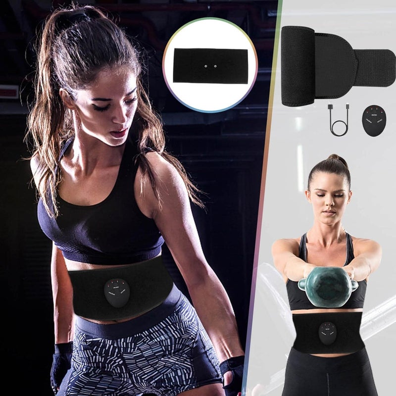 klarako ABS Trainer Muscle Stimulator, Stomach Toner Stimulator Belt Abdominal Exerciser Toning Belt Arm Leg Trainer Fitness Training Gym Workout for Women - Image 4
