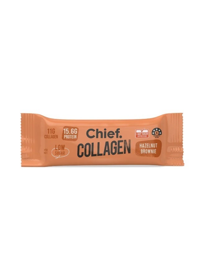 Chief Collagen Protein Bars – Hazelnut Brownie (12 Bars) - Image 2