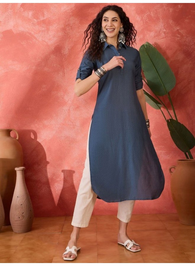 AKS Indigo Pathani Kurta  - Image 3