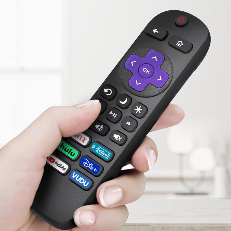 YesBes 3 Pack Replacement Remote Control Only for Roku TV, Compatible with All TCLRoku/HisenseRoku/OnnRoku/SharpRoku/PhilipsRoku (Not for Roku Stick, Box or Speaker) - Image 3
