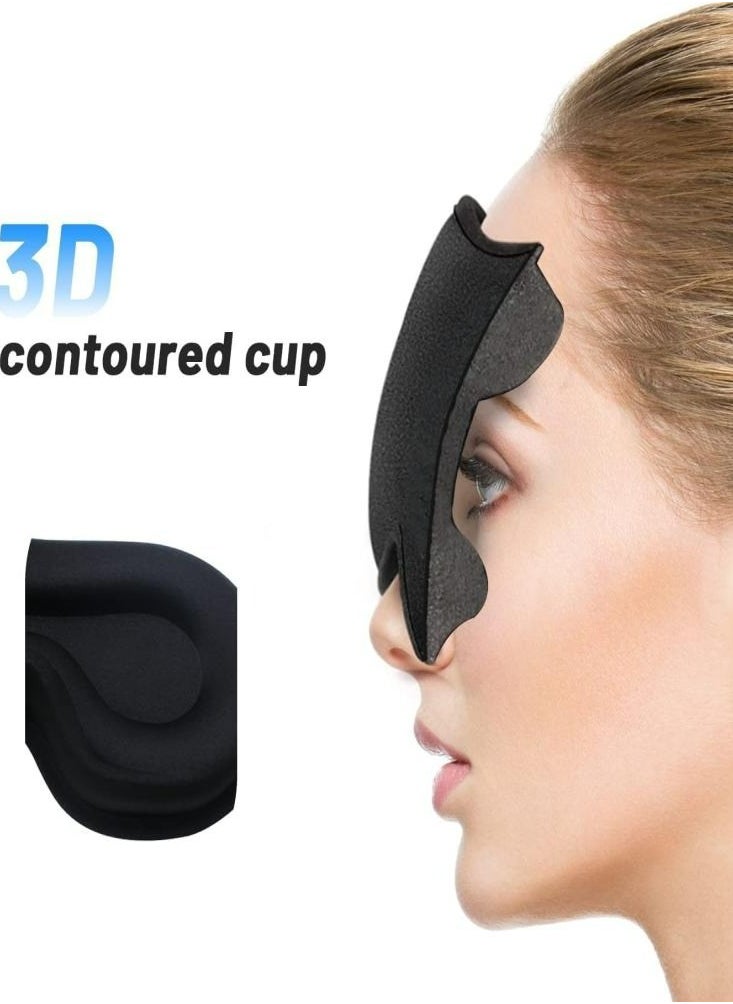 Adjustable 3D Contour Sleep Mask(Black)