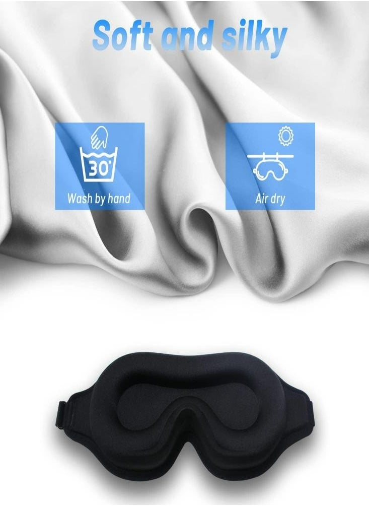 Adjustable 3D Contour Sleep Mask(Black)