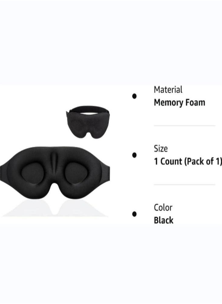 Adjustable 3D Contour Sleep Mask(Black)