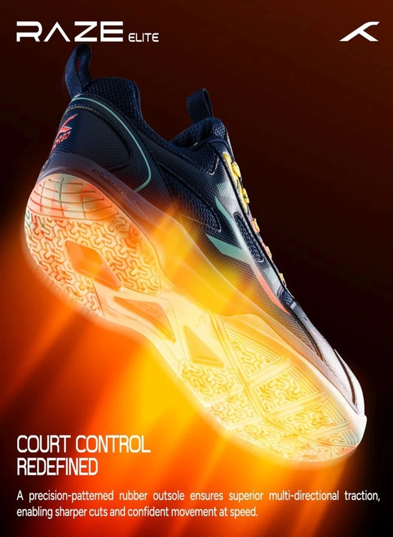 HUNDRED Navy/Orange/Lime/Sea Blue HUNDRED Raze Elite Unisex Badminton Shoes  | Best Price UAE
