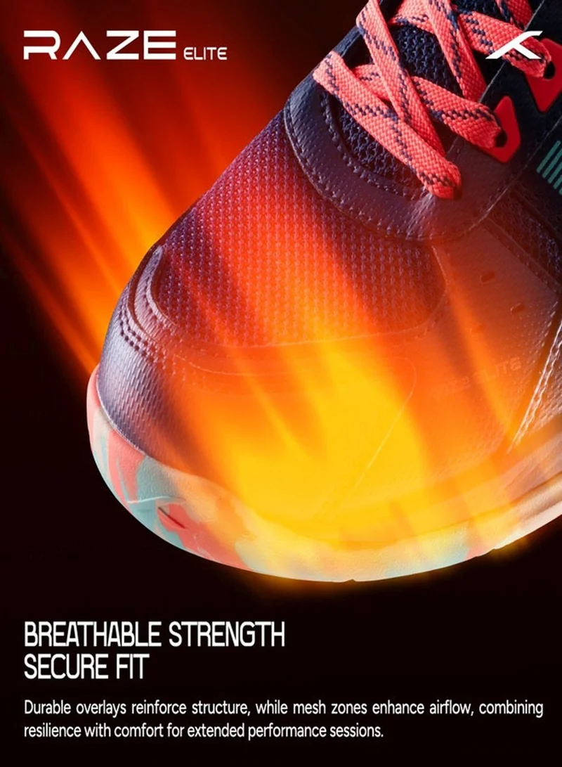 HUNDRED Navy/Orange/Lime/Sea Blue HUNDRED Raze Elite Unisex Badminton Shoes  | Best Price UAE