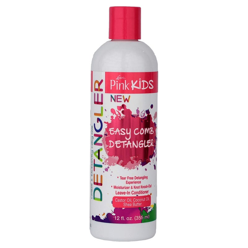 Lusters Pink Kids Easy Comb Detangler 12 Ounce Made with Castor Oil Coconut Oil and Shea Butter