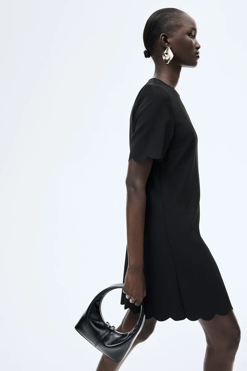 H&M Scalloped Dress