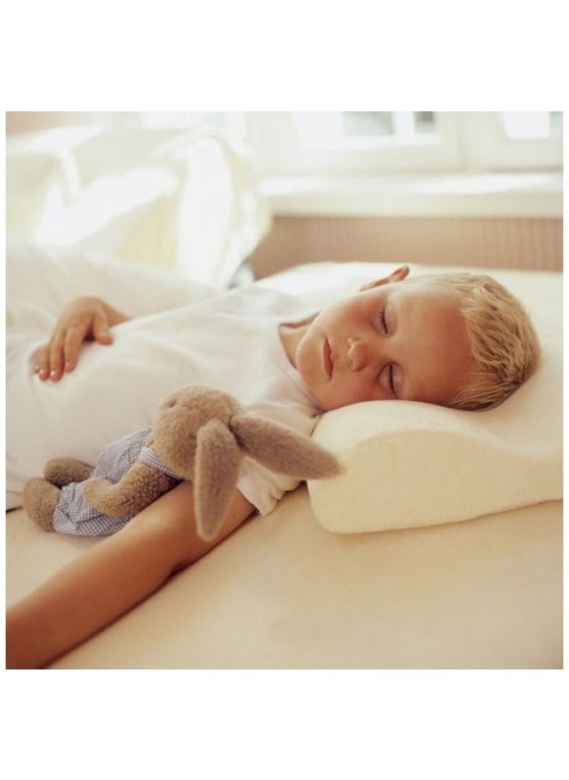 ARINA - A Comfortable Orthopedic Pillow Contour That Supports Kids's Head While Sleeping Made Of Soft Memory Foam - Size 48*8.8*26cm - Image 1