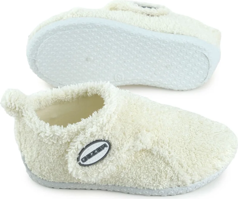 جيزر Winter Girls Plush Comfortable Sole Velcro Adjustable Home School Nursery Slippers Shoes