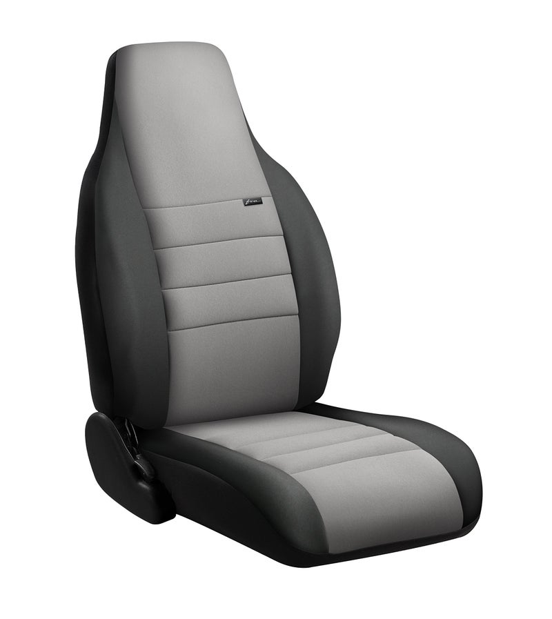 Fia NP99-39 GRAY Custom Fit Front Seat Cover Bucket Seats - Neoprene (Black w/Gray Center Panel) - Image 1