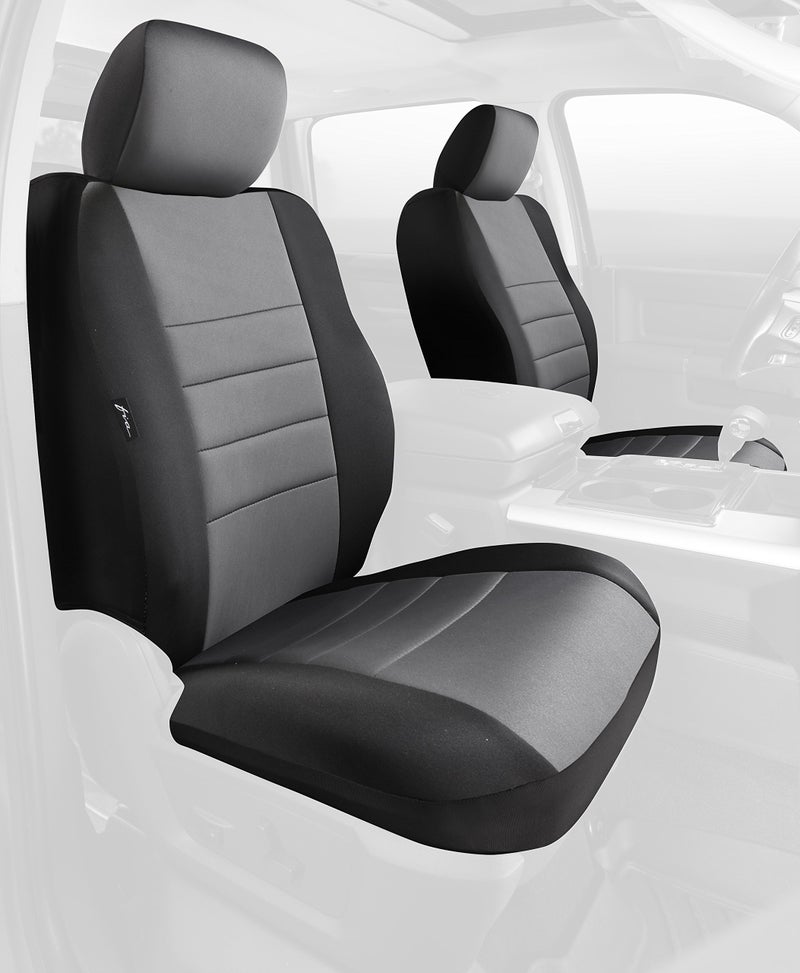 Fia NP99-39 GRAY Custom Fit Front Seat Cover Bucket Seats - Neoprene (Black w/Gray Center Panel) - Image 2