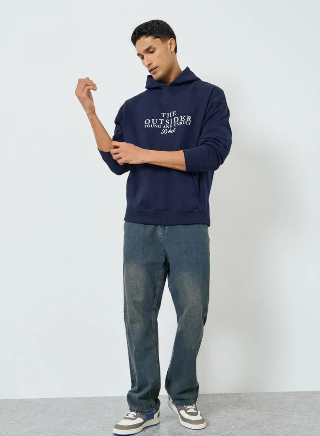 Styli Men Oversized Hoodie with Kangaroo Pocket