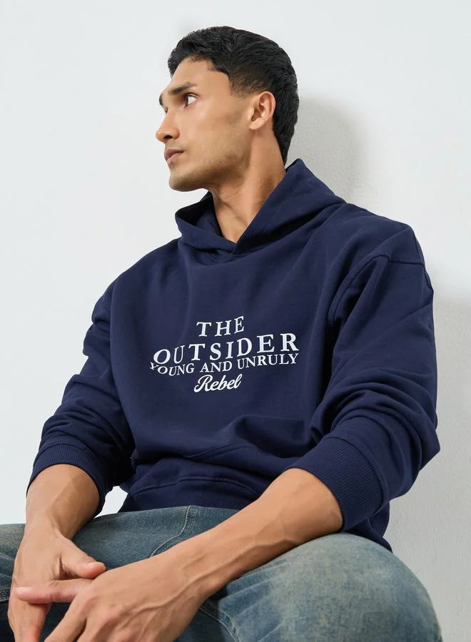 Men Oversized Hoodie with Kangaroo Pocket