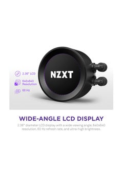 NZXT نظام التبريد السائل NZXT كراكن إلت RGB 360 - RL-KR36E-B1 - 360 مم AIO لوحدة المعالجة المركزية - شاشة LCD قابلة للتخصيص قياس 2.36 بوصة للصور المتحركة والصور ومؤشرات الأداء - مضخة عالية الأداء - 3 مراوح F120 RGB أساسية - سوداء  - Image 3