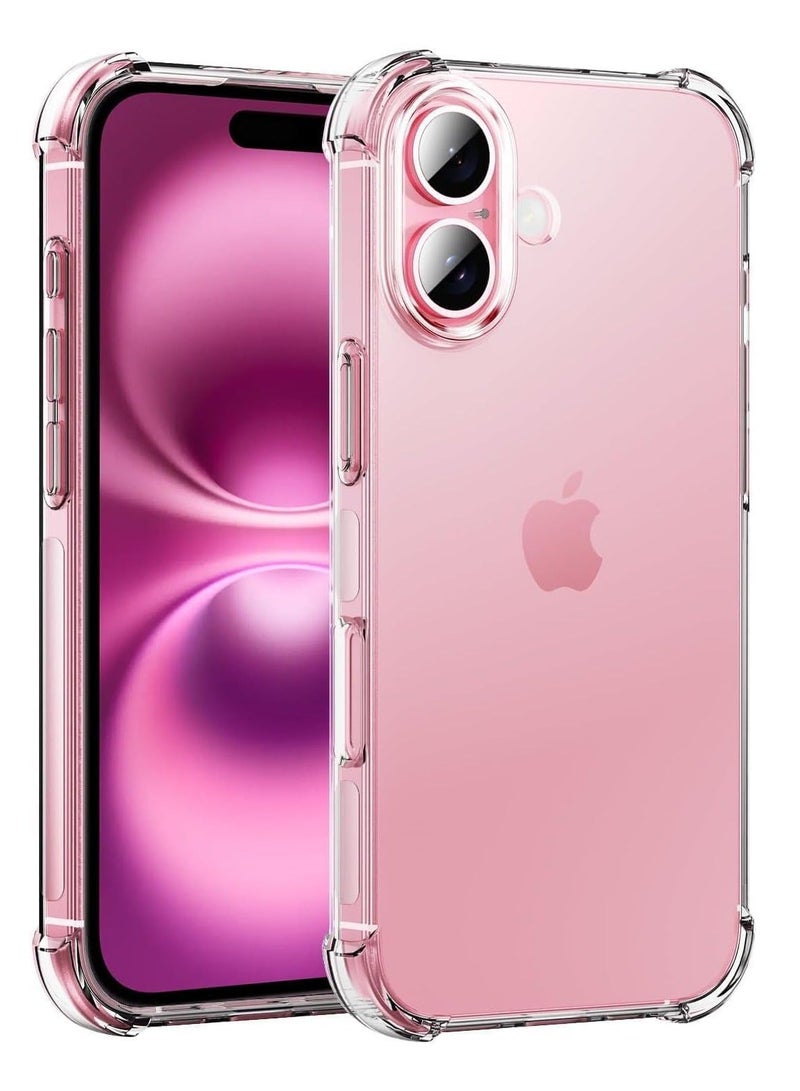 (لهاتف iPhone 16 Plus) جراب TPU، حماية من الدرجة العسكرية، يقاوم الاصفرار والخدوش، جراب هاتف ممتص للصدمات شفاف - Image 1