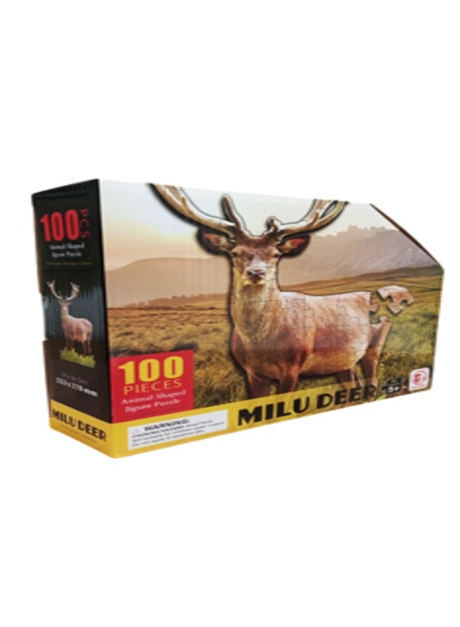 PUZZLE SET Milu Deer-shaped 100PCS