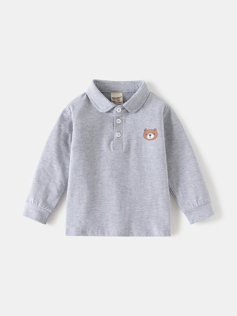 Children'S Wear Boys' Base Shirt Children'S Long-Sleeved T-Shirt 2025 Spring New Polo Shirt Baby'S All-Match Top - Image 4