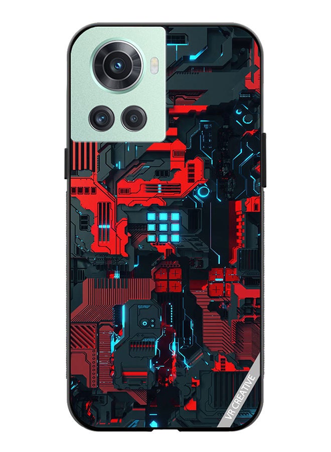 VR CREATIVE Protective Case Cover For OnePlus 10R Circuit Design Multicolour - Image 1