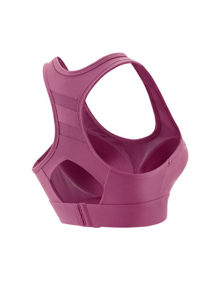 One-piece Fixed Cup Shockproof Fitness Sports Bra High Strength Big Chest Shock Absorption Push Up Beauty Back Sports Underwear For Women