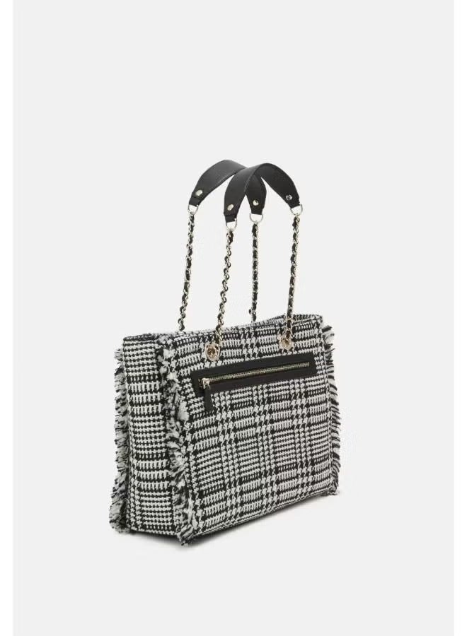 GUESS Cessily Tote Handbag Black & White for Women - Image 2