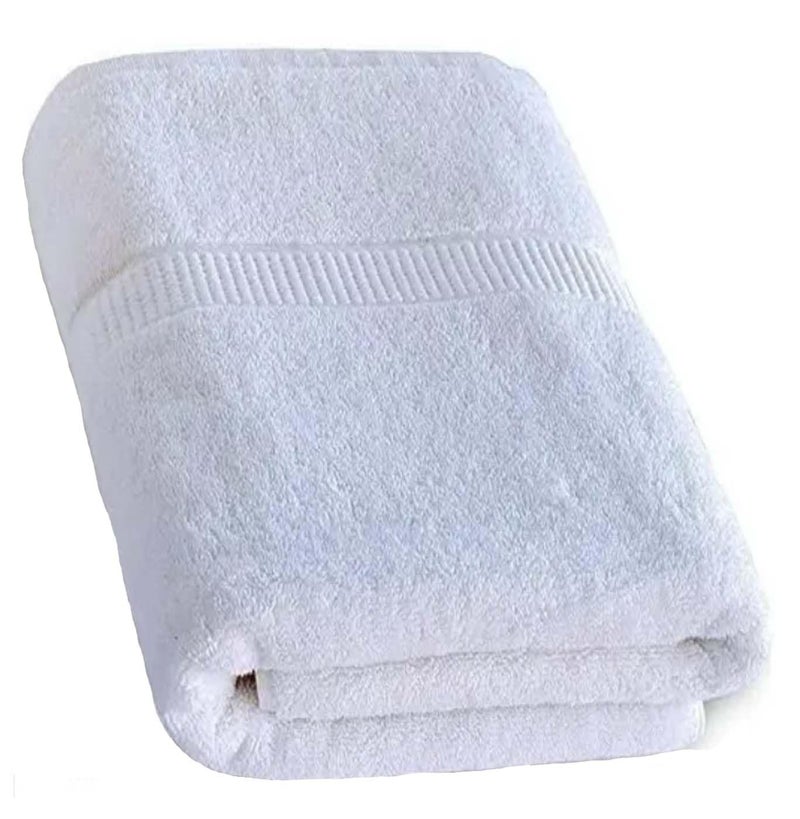 JDX 100% Cotton White Bath Towel - Soft, Absorbent & Luxuriously Plush | Large 30”x60” | Quick-Dry & Durable | Hotel & Spa Quality - Image 1