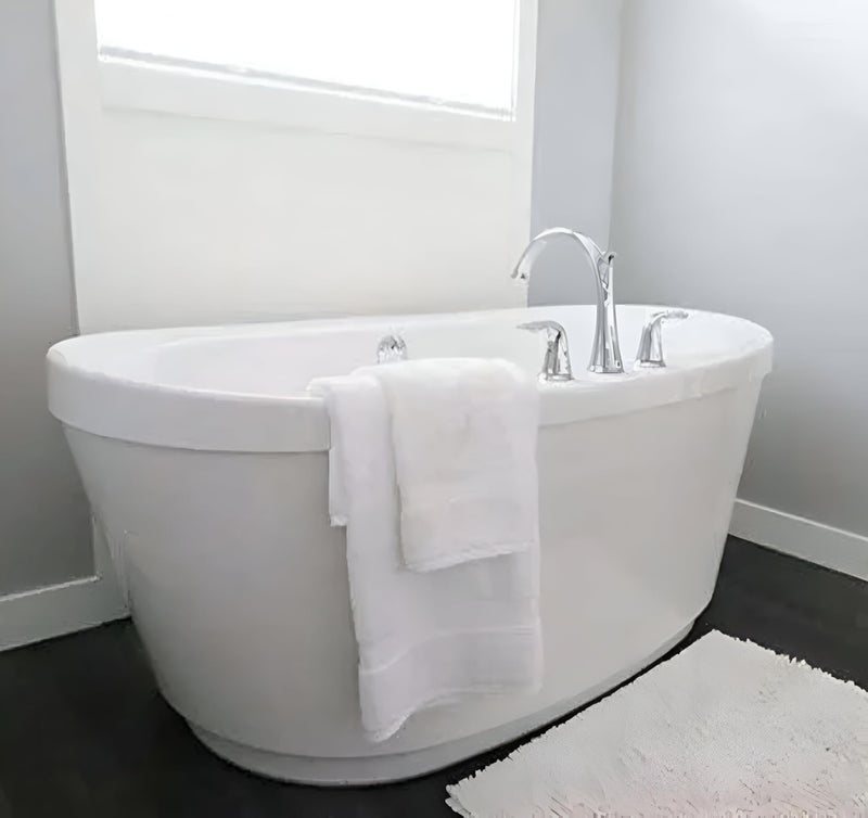 JDX 100% Cotton White Bath Towel - Soft, Absorbent & Luxuriously Plush | Large 30”x60” | Quick-Dry & Durable | Hotel & Spa Quality - Image 4