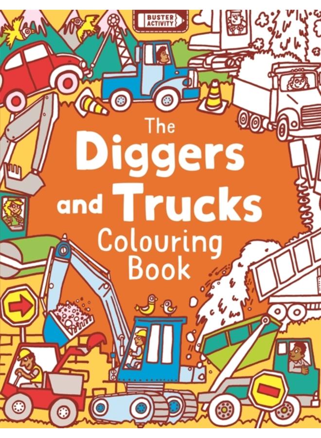The Diggers and Trucks Colouring Book