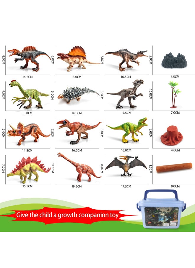 Jurassic Tyrannosaurus Stegosaurus Brachiosaurus Triceratops Dinosaur Simulation Toy Model Ornaments Teaching Aids Cognition-Color:English Packaging Of 52-piece Flying Machine Box With Scene