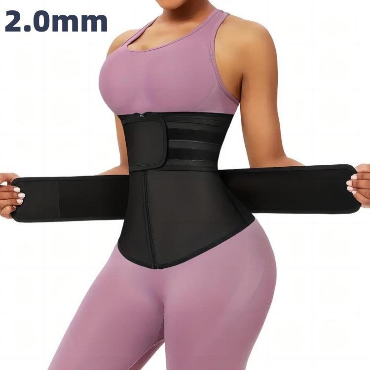 Women's Neoprene Adjustable Zip Waist Trainer Sweat Belt Tummy Control Body Shaper - Image 1