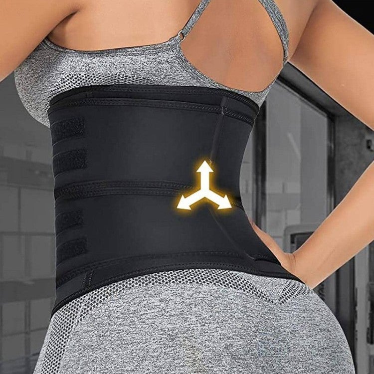 Women's Neoprene Adjustable Zip Waist Trainer Sweat Belt Tummy Control Body Shaper - Image 5