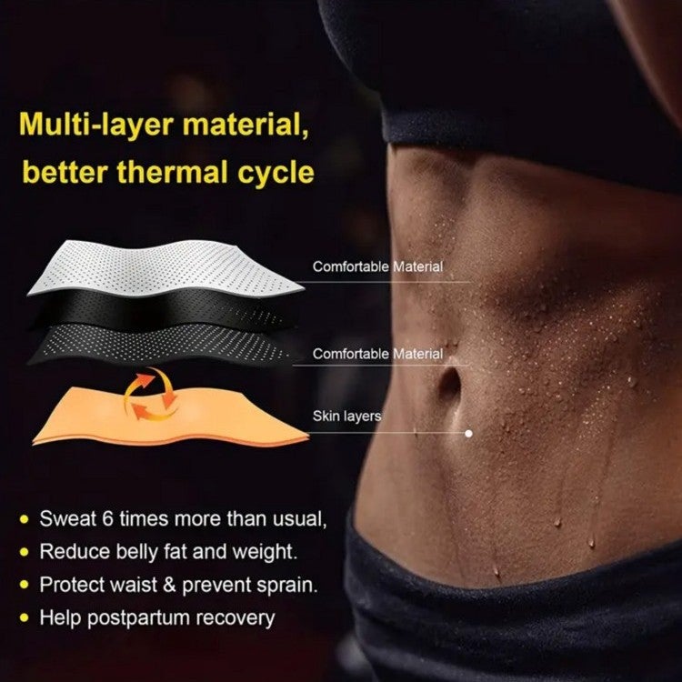 Women's Neoprene Adjustable Zip Waist Trainer Sweat Belt Tummy Control Body Shaper - Image 4