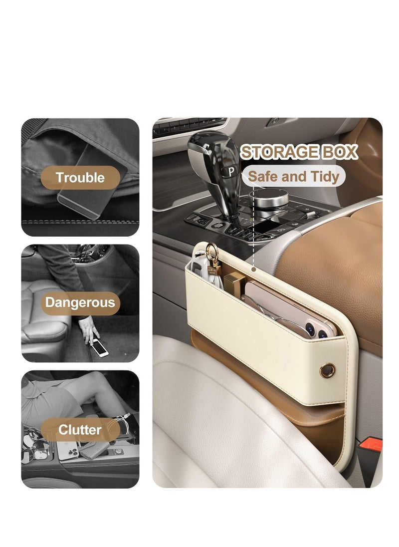 Y&D - Car Seat Gap Filler, Leather Organizer and Storage Accessories, Front Seats Adjustable Filler for Phones, Glasses, Keys, Cards, 1 Pcs - Image 1