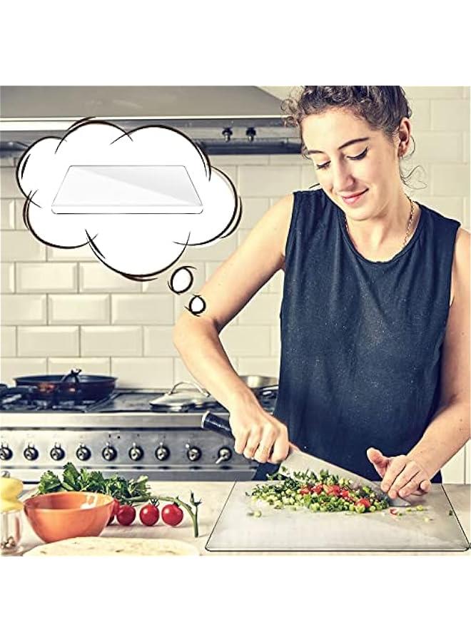 MIXDE Acrylic Cutting Boards for Kitchen Counter,Clear Cutting Board for Kitchen, Acrylic Anti-Slip Transparent Cutting Board with Lip for Counter Countertop Protector Home Restaurant (35x45cm) - Image 5