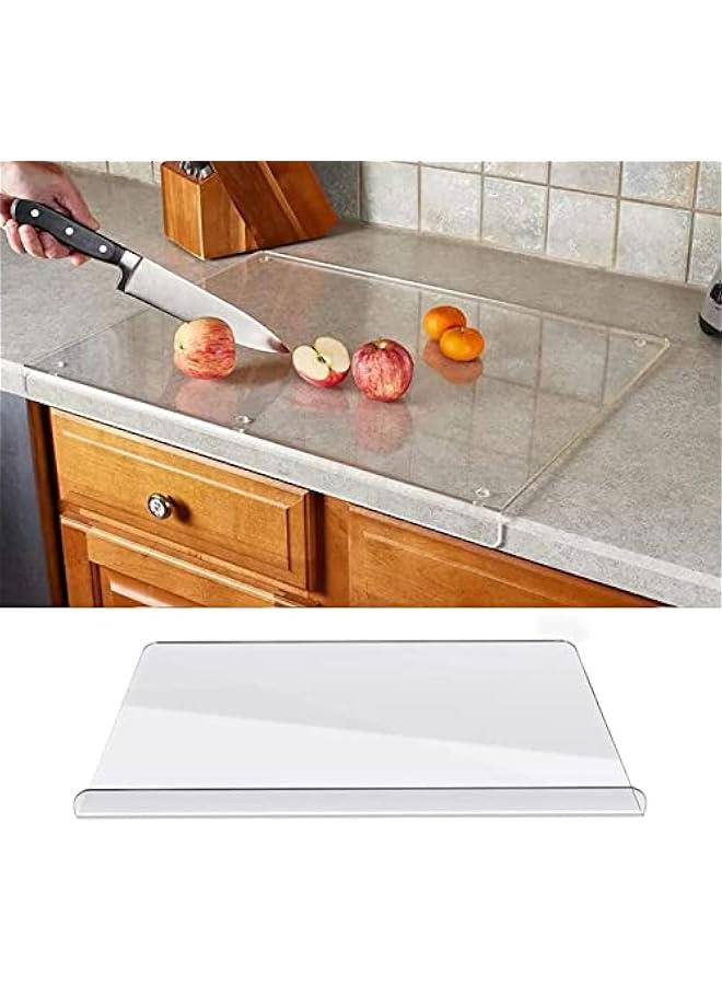 MIXDE Acrylic Cutting Boards for Kitchen Counter,Clear Cutting Board for Kitchen, Acrylic Anti-Slip Transparent Cutting Board with Lip for Counter Countertop Protector Home Restaurant (35x45cm) - Image 2