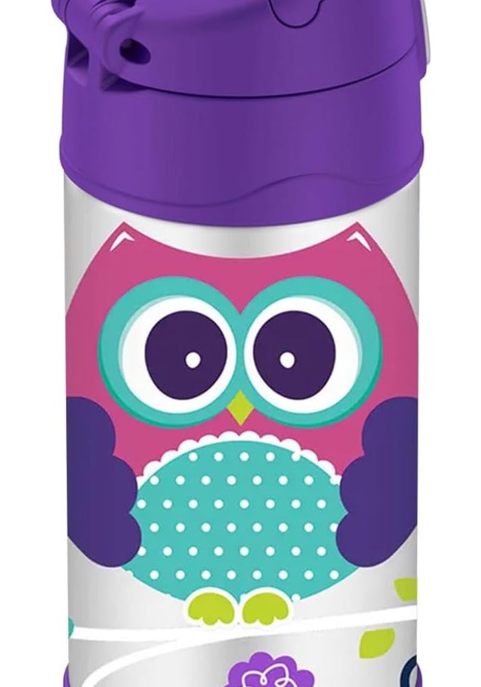 THERMOS FUNTAINER STAINLESS STEEL KIDS OWLS BOTTLE 355ML - Image 3
