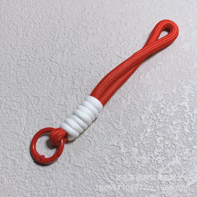 Mobile Phone Lanyard Short Color Matching Knotted Braided Lanyard Plush Keychain Braided Lanyard Anti-Lost Sling 15Cm - Image 4