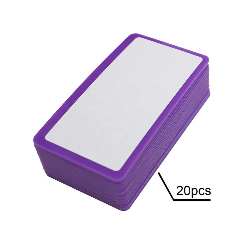 VNC 20Pcs 12X6cm Nail Art Soft Stamping Protective Shell Plastic Holder Stamper Rectangel Stamp Holder - Image 2