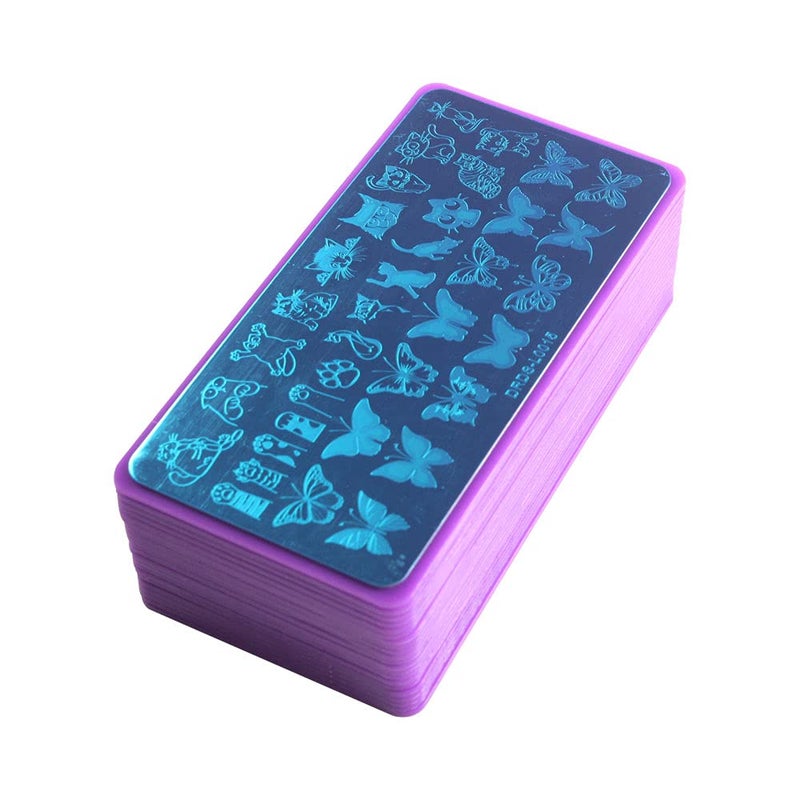 VNC 20Pcs 12X6cm Nail Art Soft Stamping Protective Shell Plastic Holder Stamper Rectangel Stamp Holder - Image 4