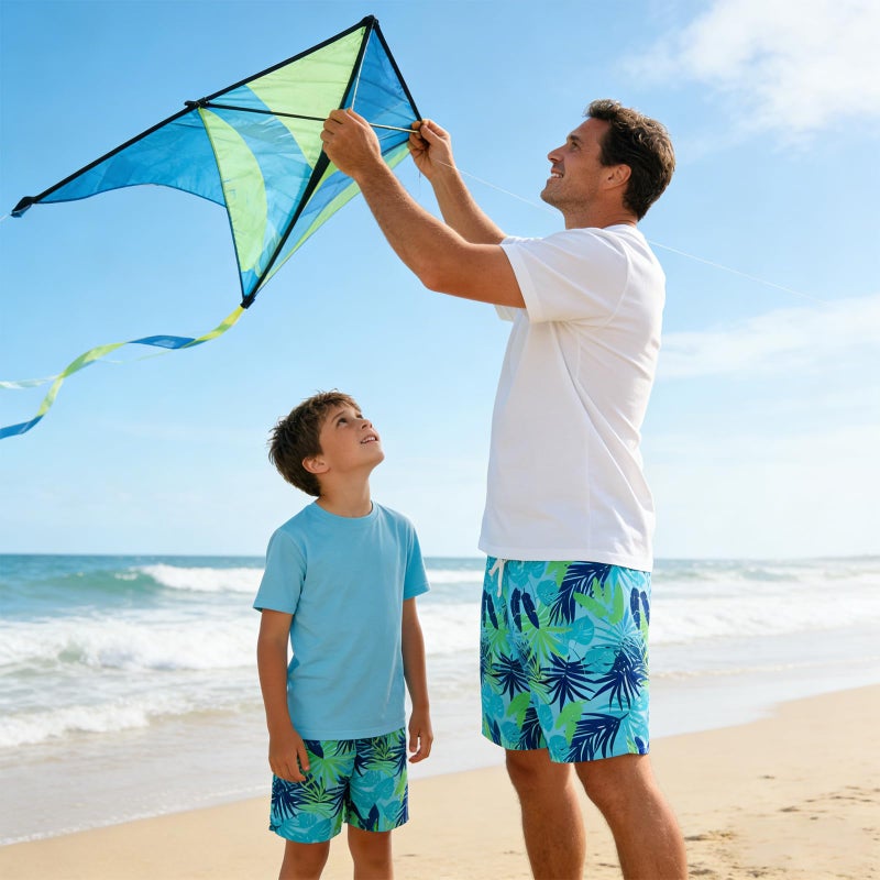 Cozople Boys Swim Trunks Boxer Brief Liner Swim Shorts Botanical Green Bathing Suits Hawaiian Swimsuit Compression Stretchy Boardshorts Size 14-16 - Image 3