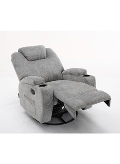 Micasa Elegant Design Glider and Swivel Recliner Chair Grey 66 x 76 x 81 cm SX-81505 GREY  - Image 4