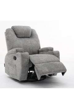 Micasa Elegant Design Glider and Swivel Recliner Chair Grey 66 x 76 x 81 cm SX-81505 GREY  - Image 3